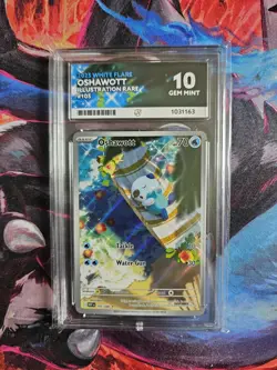 Oshawott 105/086 Illustration Rare White Flare Ace 10 Pokemon Card - Image 1