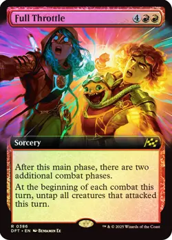 MTG FOIL Full Throttle Extended Art - Aetherdrift #386 - Image 1