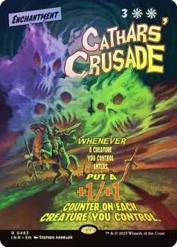 MTG FOIL Cathars' Crusade Borderless - Innistrad Remastered #483 - Image 1