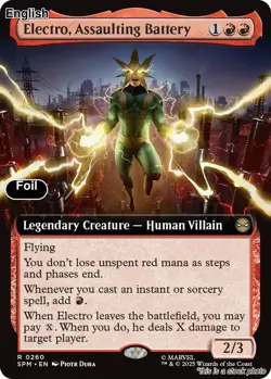 Electro, Assaulting Battery (Extended Art) EN [SPM - 260] - NM [Foil] TCG MTG - Image 1
