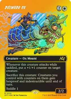 MTG FIRST PLACE FOIL Bulwark Ox Borderless - Aetherdrift #532 - Image 1