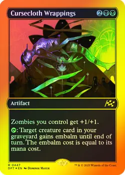 MTG FIRST PLACE FOIL Cursecloth Wrappings - Aetherdrift #447 - Image 1