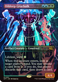 MTG FOIL Oildeep Gearhulk Borderless - Aetherdrift #351 - Image 1