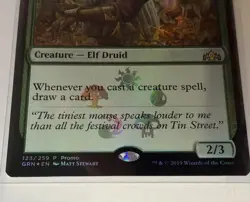 Magic: The Gathering Beast Whisperer Media Promos Promo Foil EN #123 Elf Druid - Image 4