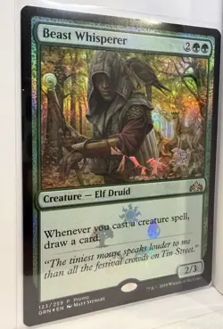 Magic: The Gathering Beast Whisperer Media Promos Promo Foil EN #123 Elf Druid - Image 5