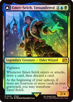 MTG FOIL Emet-Selch, Unsundered // Hades, Sorcerer of Eld - FINAL FANTASY #218 - Image 1