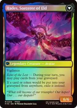 MTG FOIL Emet-Selch, Unsundered // Hades, Sorcerer of Eld - FINAL FANTASY #218 - Image 2