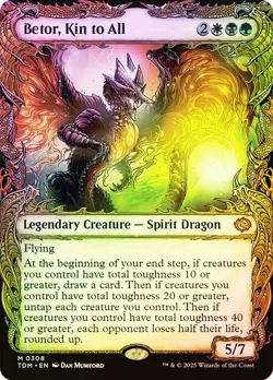 MTG FOIL Betor, Kin to All Showcase - Tarkir: Dragonstorm #308 - Image 1