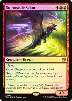 MTG FOIL Stormscale Scion - Tarkir: Dragonstorm #123 - Image 1