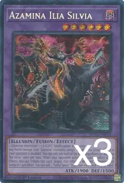 3X Yugioh Azamina Ilia Silvia MP25-EN103 Secret Rare 1st Edition NM - Image 1