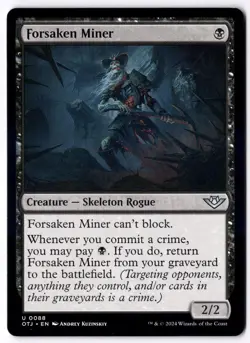 Forsaken Miner OTJ 88 Magic: The Gathering UC NM - Image 1