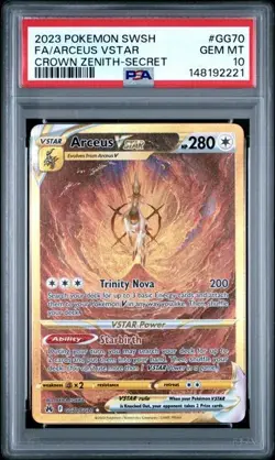 2023 POKEMON SWORD & SHIELD CROWN ZENITH SECRET FULL ART/ARCEUS VSTAR PSA 10 - Image 1