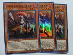 Yugioh Bravo, Fighter Fur Hire X3 Super DASA-EN019 1st Lightly Played Playset - Image 1