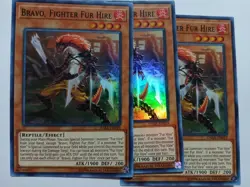Yugioh Bravo, Fighter Fur Hire X3 Super Rare DASA-EN019 Lightly Played Playset - Image 1