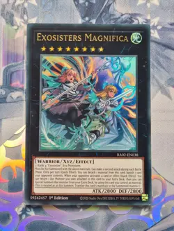 RA02-EN038 Exosisters Magnifica Secret Rare 1st Edition Near Mint YuGiOh TCG - Image 1