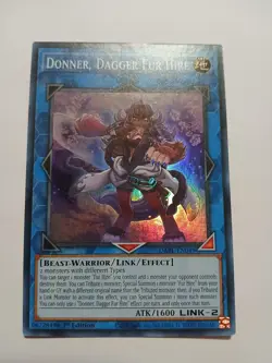 Yugioh Donner, Dagger Fur Hire Secret Rare DABL-EN049 1st Ed Lightly Played - Image 1