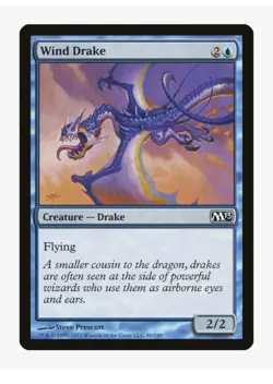 MTG Wind Drake #80 Magic 2013 (M13) Near Mint NM Card In Protective Sleeve - Image 1
