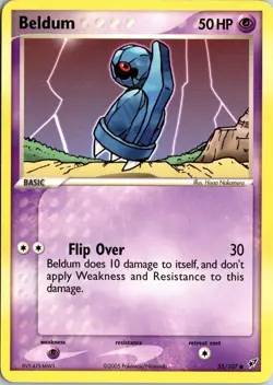 Beldum EX Deoxys 55/107 Common Non Holo 2005 Pokemon Card TCG CCG - Image 1
