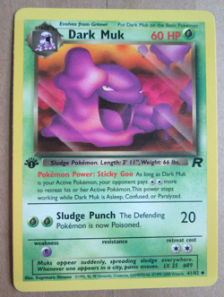 Dark Muk - 41/82 - 1st Edition Uncommon WOTC TCG—Team Rocket Pokemon Card - Image 1