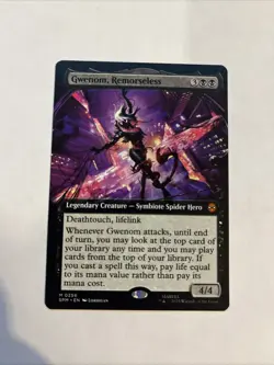 Gwenom Remorseless Extended Art Nonfoil Card# 0256 MTG - Image 1
