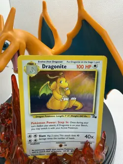 Pokemon TCG Dragonite Holo Card 4/62 Fossil Unlimited Rare Vintage - Image 1