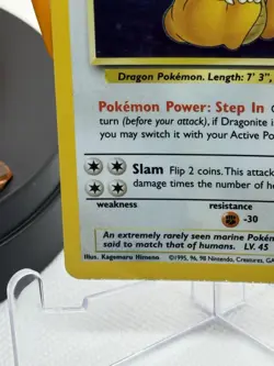 Pokemon TCG Dragonite Holo Card 4/62 Fossil Unlimited Rare Vintage - Image 5