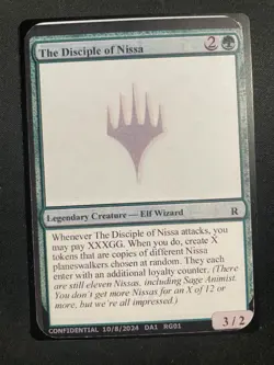 1x MTG The Disciple of Nissa Un-Known Event Playtest Card - Image 1