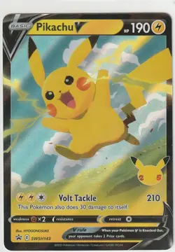 Pikachu V SWSH: Sword & Shield Promo Cards SWSD SWSH143 NM - Image 1