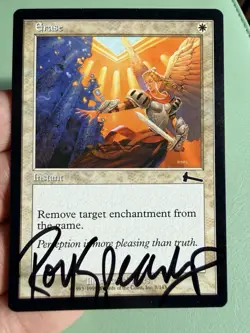 Erase - MTG - Artist Signed - 1x NM English Urza’s Legacy ULG - Image 1