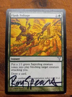 FLASH FOLIAGE - ARTIST SIGNED - RON SPEARS - DISSENTION - MTG - Image 1