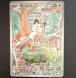 Pokemon TCG Meowth 106/094 Phantasmal Flames Illustration Rare Holo English - Image 1