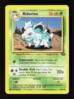 Nidorina 40/64 Uncommon Jungle Pokemon Unlimited Near Mint - Image 1