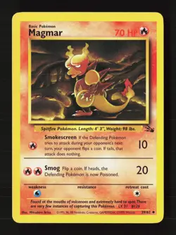 Magmar 39/62 Uncommon Fossil Pokemon Unlimited Near Mint - Image 1