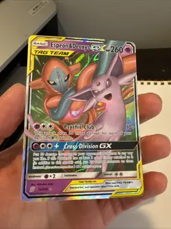 Espeon & Deoxys GX Tag Team 72/236 Pokemon TCG Ultra Rare Holo - DC94 - Image 2