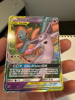 Espeon & Deoxys GX Tag Team 72/236 Pokemon TCG Ultra Rare Holo - DC94 - Image 3
