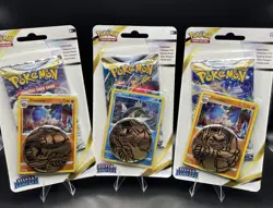 Pokemon Silver Tempest Checklane 3 Blister Packs Basculin & Cranidos - Image 1