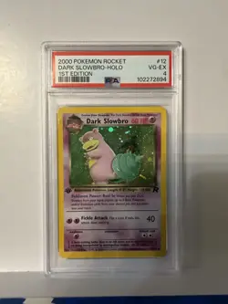 Dark Slow Bro 12/82 Team Rocket 1st Edition Holo PSA 4 Pokemon TCG - Image 1