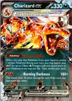 Charizard ex 125/197 SV03: Obsidian Flames Holo Pokemon TCGNM (SKU 1-2) - Image 1