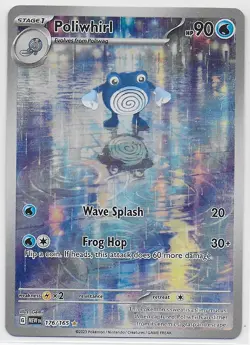 Poliwhirl 176/165 Illustration Rare 151 Pokemon Holo Near Mint - Image 1
