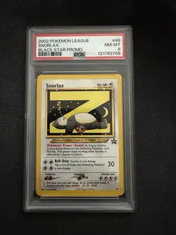 Pokemon TCG 2002 Pokemon League Snorlax Black Star Promo #49 PSA 8 - Image 1