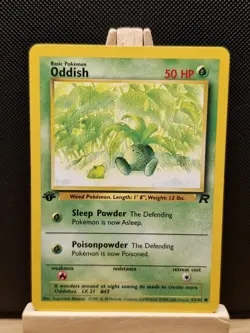 Pokemon TCG 2000 WOTC 1st Edition Team Rocket Oddish 63/82 - Excellent - Image 1
