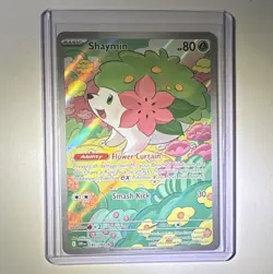 Pokemon TCG Shaymin 185/182 SV10 Destined Rivals Illus Rare Holo Full Art 80HP - Image 1