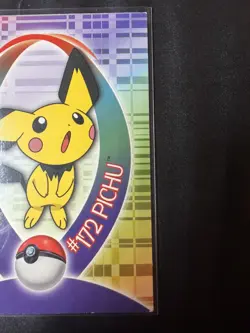 Pokemon 2001 Topps Johto Champions - Pichu Sticker 2/37 TV Animation - Image 2