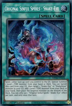 Yugioh! Original Sinful Spoils - Snake-Eye - MP24-EN124 - Prismatic Secret Rare - Image 1