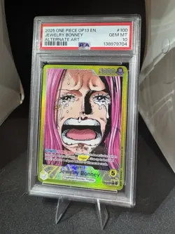 One Piece Jewelry Bonney (Alt Art) OP13-100 Carrying On His Will PSA 10 GEM ENG - Image 1