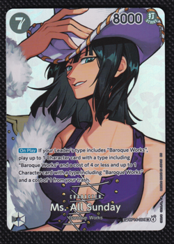 Ms. All Sunday ~ SP ~ OP14-084 One Piece OP-16 The Time of Battle ENGLISH - Image 1