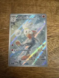 Pokemon TCG Raboot Stellar Crown Holo Illustration Rare Card 147/142 - Image 1