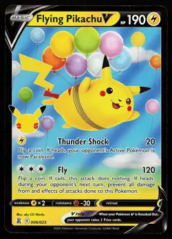 Flying Pikachu V 006/025 Holo Celebrations Pokemon Card - Image 1