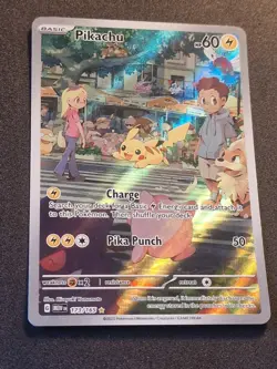 Pikachu 173/165 Pokemon 151 Illustration Full Art Holo Pokemon Card * New * - Image 1