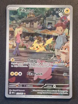 Pikachu 173/165 Pokemon 151 Illustration Full Art Holo Pokemon Card * New * - Image 5